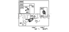 Briggs & Stratton 136217-1018-E1 - Briggs & Stratton Horizontal Engine Electric Starter