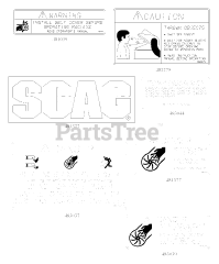 Scag GC-STT-52 - Scag Grass Catcher (SN: B8500001 - B8599999) Decals