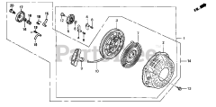 Honda WP30 X ACF6 (WZBF) - Honda Water Pump, Made in Japan (SN: WZBF-1000001 - WZBF-1299999) RECOIL STARTER