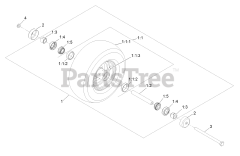 Exmark PNS720KC523 - Exmark 52" Pioneer S-Series Zero-Turn Mower, Kohler ZT720 (SN: 314000000 - 314999999) (2014) Caster Wheel Assembly No. 103-5189