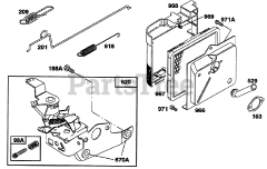 Toro 20433 - Toro Walk-Behind Mower (SN: 039000001 - 039999999) (1993) Engine Briggs  Stratton Model 122702-3171-01 4