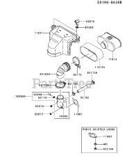 Kawasaki FS481V-AS58 - Kawasaki Engine AIR-FILTER/MUFFLER