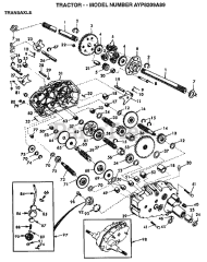Electrolux/AYP 8209 A89 - Electrolux/AYP Lawn Tractor (1998) TRANSAXLE