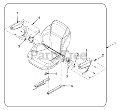 Scag SCZII72V-38FX-EFI - Scag Cheetah II 72" Zero-Turn Mower, 38hp Kawasaki (SN: S8500000 - S8599999) (Rev 01) SCZII SEAT ASSEMBLY