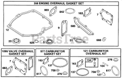 Briggs & Stratton 12C702-1708-E1 - Briggs & Stratton Vertical Engine Kit/Gasket Sets