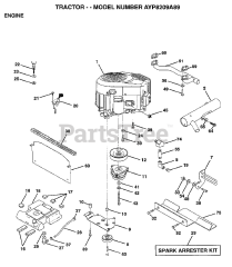 Electrolux/AYP 8209 A89 - Electrolux/AYP Lawn Tractor (1998) ENGINE