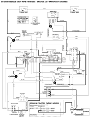 Ferris IS 2100Z (5901333) - Ferris IS2100Z Series 61" Zero-Turn Mower, 28hp Briggs & Stratton Electrical Schematic - Cranking Circuit - Briggs &amp; Stratton EFI