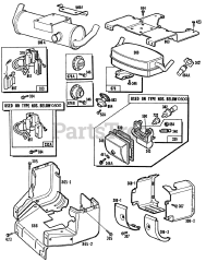 Briggs & Stratton 402707-0109-01 - Briggs & Stratton Vertical Engine Mufflers,Shielding,Elect