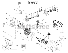 Weed Eater XT 250 - Weed Eater String Trimmer, Type 2 Engine Assembly Type 2