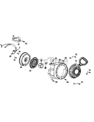 MTD 270-SUA - MTD Engine 270-SUA Flywheel &amp; Blower Housing