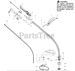 Poulan TE 475 Y - Poulan String Trimmer (2009-03) Handle &amp; Controls