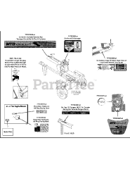 MTD 24BF51MX704 - MTD Gold Log Splitter (2014) Label Map 24BF51MX704