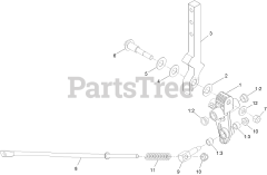 Toro 74465 (HD 2000) - Toro 48" Titan Zero-Turn Mower (SN: 400000000 - 403350971) LH Motion Control Assembly