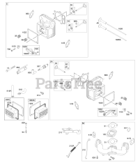 Briggs & Stratton 405577-0123-E1 - Briggs & Stratton Vertical Engine Cylinder Head, Rocker Arm Cover, Intake Manifold