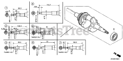 Honda GX100 RT KRSB/A (GCCCT) - Honda Engine, Made in Thailand (SN: GCCCT-2000001 - GCCCT-9999999) CRANKSHAFT