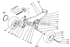 Toro 72062 (264-6) - Toro Yard Tractor (SN: 049000001 - 049999999) (1994) Front Axle