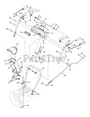 MTD 31AE6GFF795 - MTD Pro Snow Thrower (2007) Handle, Frame &amp; Discharge Chute