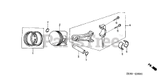 Honda GX390 K1 QWH2/A (GCAA) - Honda Engine, Made in Japan (SN: GCAA-3400001 - GCAA-9999999) PISTON