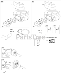 Briggs & Stratton 31H777-0177-E1 - Briggs & Stratton Vertical Engine Air Cleaner, Blower Housing, Exhaust System