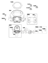 Briggs & Stratton 40N877-0043-B1 - Briggs & Stratton Vertical Engine Blower Housing and Air Cleaner Group