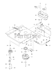 Husqvarna Z 242 F (967324403-00) - Husqvarna 42" Zero-Turn Mower (2015-06) ENGINE MOUNTING, GUARDS &amp; MUFFLER