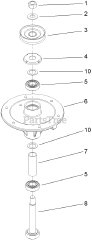 Toro 74409 (Z 340) - Toro 40" Z Master Zero-Turn Mower, Side-Discharge Deck (SN: 270000001 - 270000700) (2007) Spindle Assembly No. 110-9963