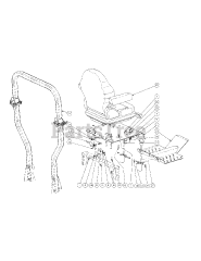 Cub Cadet S6031-KW (53AI8DU6050) - Cub Cadet 60" Tank S Zero-Turn Mower, 31hp Kawasaki Seat &amp; Floor Panel Assembly