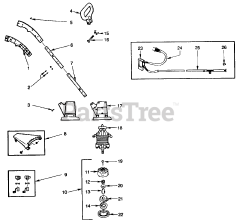 Weed Eater 509 - Weed Eater String Trimmer, Electric, Type 2 Electric Trimmer Assembly Type 2