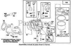 Toro 70080 (10-32) - Toro Recycler Rear-Engine Riding Mower (SN: 049000001 - 049999999) (1994) Engine Briggs  Stratton Model 28b707-0126-01 3