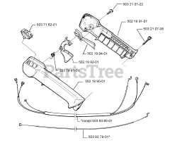 Husqvarna 322 R - Husqvarna String Trimmer (1999-03) Handle &amp; Trigger Assembly