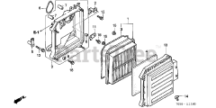 Honda H5518 NA2/D (TZAC) - Honda Multi-Purpose Tractor, Made in Japan (SN: TZAC-3500001 - TZAC-3599999) AIR CLEANER