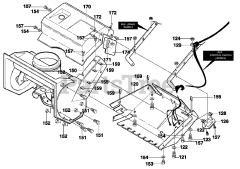 Murray 620000x30NB - Murray 20" Snow Thrower (2003) Belt Cover Assembly
