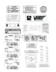 Scag STTII-52V-31BV - Scag Turf Tiger II 52" Zero-Turn Mower, 31hp Vanguard (SN: V6600001 - V6699999) REPLACEMENT DECALS AND INFORMATION PLATES 1