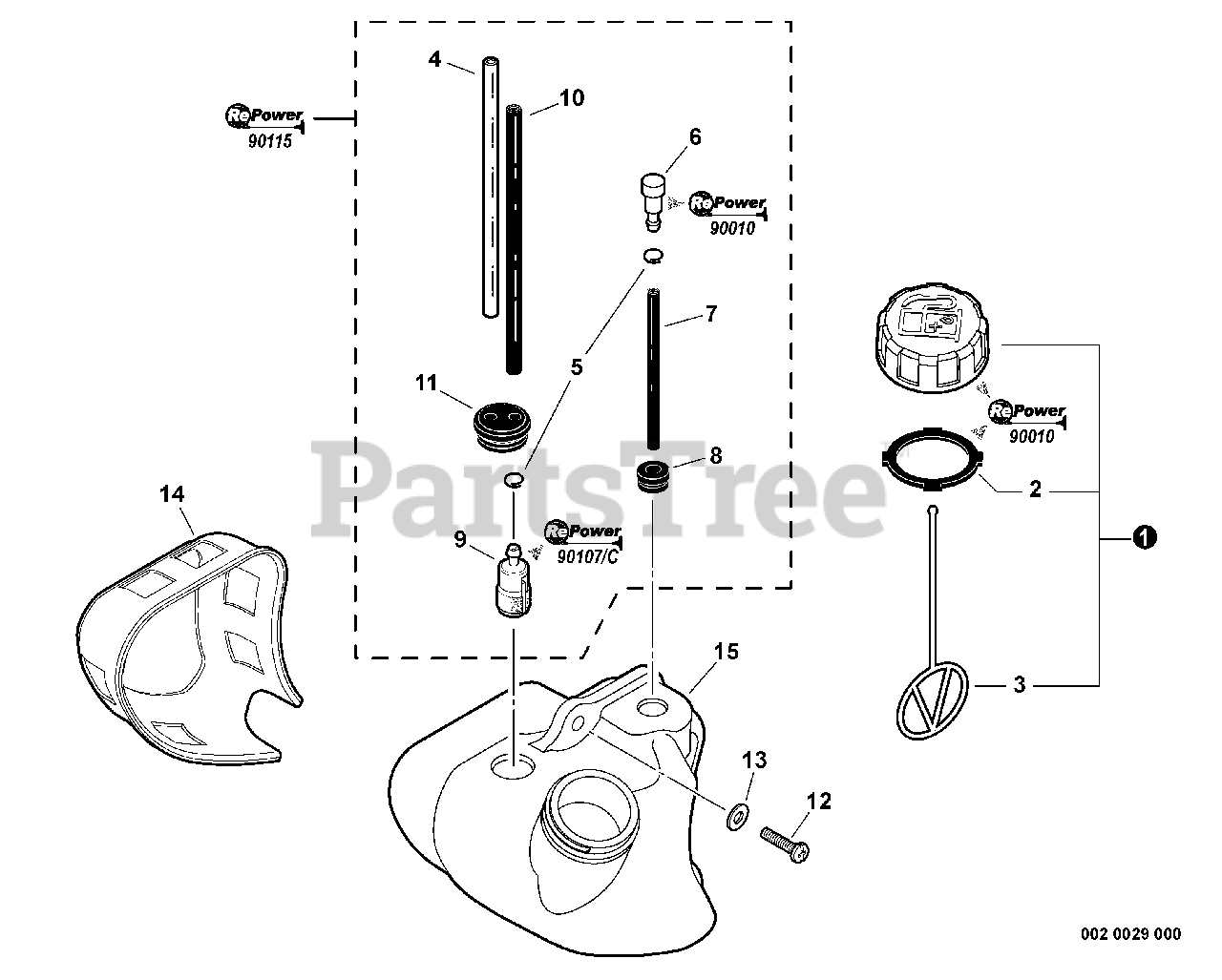 Echo PB255 Echo Handheld Blower Parts (SN P09112001001