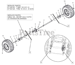 Ariens 926057 - Ariens 36" Power Brush, Subaru (SN: 000101 - 054999) Wheels And Axles