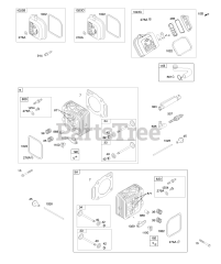 Briggs & Stratton 295777-0100-E1 - Briggs & Stratton Vertical Engine Cylinder Head, Valves