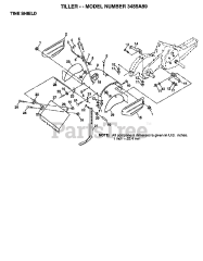 Poulan 3455A89 - Poulan Tiller (2007-01) TINE SHIELD