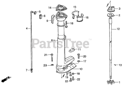 Honda BF2 AM SAB (BAEB) - Honda Outboard Engine, Made in Japan (SN: BAEB-1000002 - BAEB-9999999) EXTENSION CASE