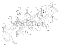 Cub Cadet GT 3204 (14A-671-710) - Cub Cadet Garden Tractor Frame And Hitch Plate