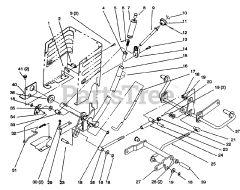 Toro 72062 (264-6) - Toro Yard Tractor (SN: 049000001 - 049999999) (1994) Lift Lever And Height Of Cut