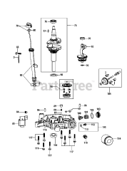 MTD 4P90JUB - MTD Engine 4P90JUB Crankshaft &amp; Crankcase Cover