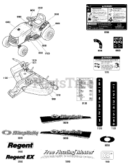 Simplicity 2691014-01 - Simplicity Regent 46" Lawn Tractor, 23hp Briggs & Stratton