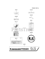Kawasaki FE290D-CS20 - Kawasaki Engine LABEL