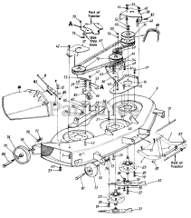 MTD 141-827H000 - MTD Mower Deck Assembly, Rev H (1991) Parts