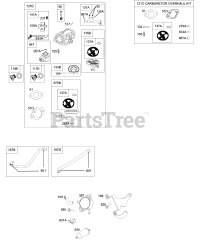 Briggs & Stratton 4035A7-0409-E1 - Briggs & Stratton Vertical Engine Carburetor, Fuel Supply, Kit - Carburetor Overhaul