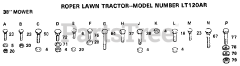 Electrolux/AYP LT 120 AR - Electrolux/AYP Lawn Tractor HARDWARE (38" MOWER)