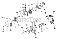 Echo SRM-2500 - Echo String Trimmer Intake, Exhaust, Air Cleaner