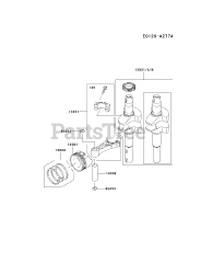 Kawasaki FJ180V-CS10 - Kawasaki Engine PISTON/CRANKSHAFT