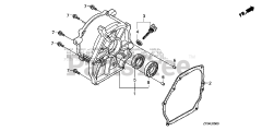 Honda EP2500CX 1 ACH (EAHC) - Honda Generator, Made in China (SN: EAHC-1000001 - EAHC-9999999) CRANKCASE COVER