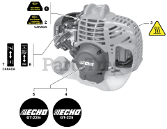 Echo GT-225 - Echo String Trimmer (SN: U01013001001 - U01013999999)